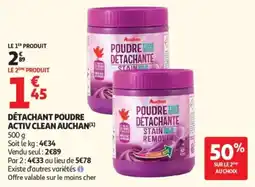Auchan Détachant poudre activ clean auchan offre