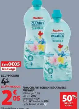 Auchan Adoucissant concentré caraibes auchan offre
