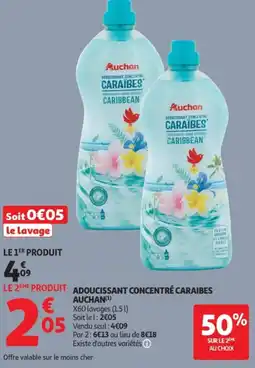 Auchan Adoucissant concentré caraibes auchan offre