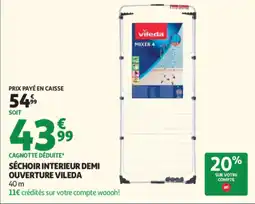 Auchan Séchoir interieur demi ouverture vileda offre