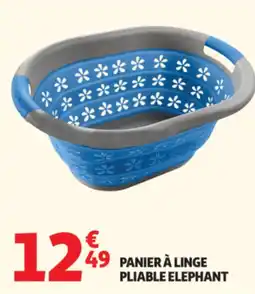 Auchan Panier à linge pliable elephant offre
