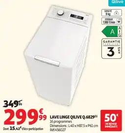 Auchan Lave linge qilive q.6829 offre
