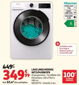 Auchan Lave linge hisense offre
