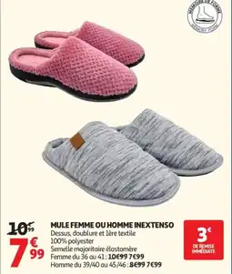 Auchan Mule femme ou homme inextenso offre