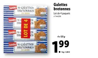 Lidl Galettes bretonnes offre
