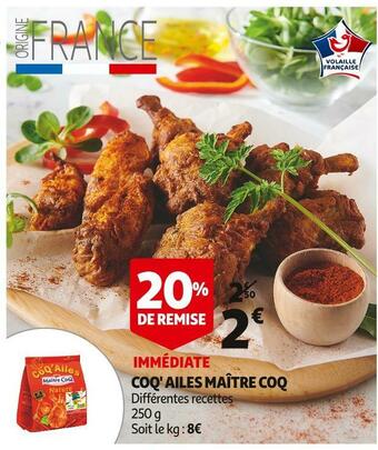 Auchan Maître coq coq'ailes offre
