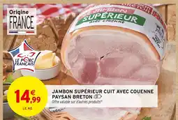Intermarché Paysan breton jambon supérieur cuit avec couenne offre