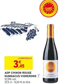 Intermarché Dumnacus vignerons aop chinon rouge offre