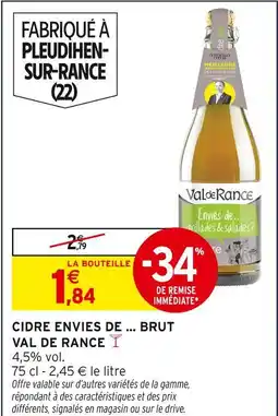 Intermarché Val de rance cidre envies de ... brut offre