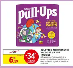 Intermarché Huggies culottes absorbantes pull-ups t5 x24 offre