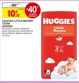 Intermarché Huggies couches little movers t3x56 offre