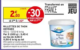 Intermarché Odyssée rillettes de thon offre