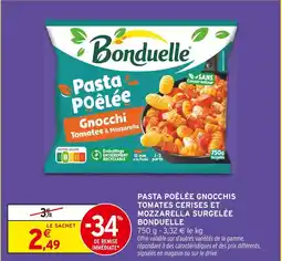 Intermarché Bonduelle pasta poêlée gnocchi tomates & mozzarella offre