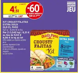 Intermarché Old el paso kit crousti'fajitas extra doux offre