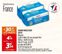 Netto Netto beurre moulé doux offre