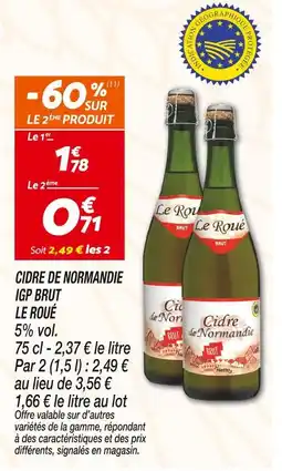 Netto Le roué cidre de normandie igp brut offre