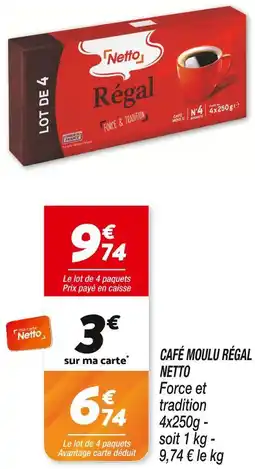 Netto Netto café moulu régal offre
