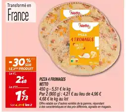 Netto Netto pizza 4 fromages offre