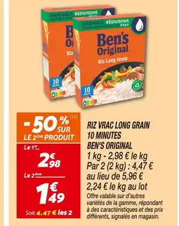 Netto Ben's original riz long grain 10 minutes offre
