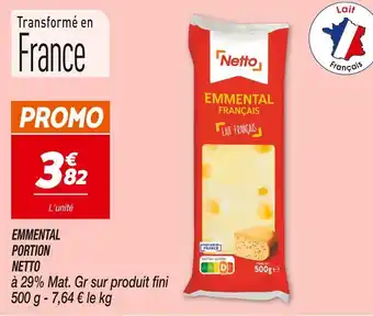 Netto Netto emmental portion offre