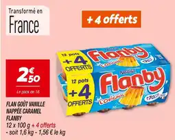 Netto Flanby flan goût vanille nappée caramel offre