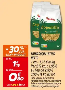 Netto Netto pâtes coquillettes offre