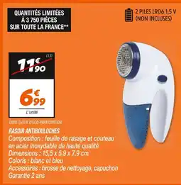 Netto Rasoir antibouloches offre