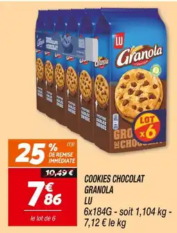 Netto Lu cookies chocolat granola offre