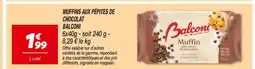 Netto Balconi muffins aux pépites de chocolat offre