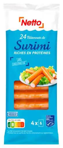 Netto Netto bâtonnets de surimi msc x24 offre