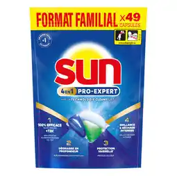 Netto Sun capsule lave-vaisselle 4 en 1 pro expert standard format familial x49 offre
