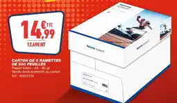 Bureau Vallée Tecno speed carton de 5 ramettes de 500 feuilles offre