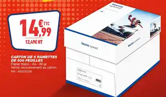 Tecno speed carton de 5 ramettes de 500 feuilles