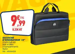 Bureau Vallée Sacoche d'ordinateur 15” offre
