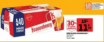 Auchan Kronenbourg bière blonde offre