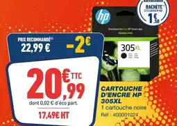 Bureau Vallée Hp cartouche d'encre 305xl offre