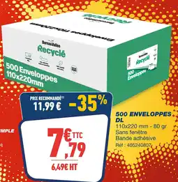 Bureau Vallée Bureau vallee 500 enveloppes recyclé offre