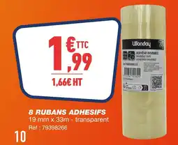 Bureau Vallée Wonday 8 rubans adhésifs offre