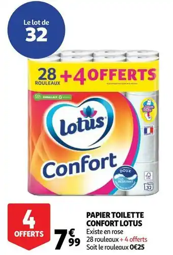 Auchan Lotus papier toilette offre