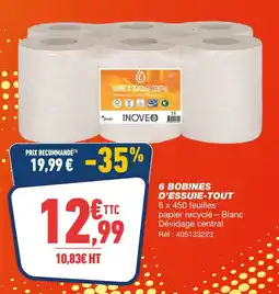 Bureau Vallée Inoveo 6 bobines d'essuie-tout offre
