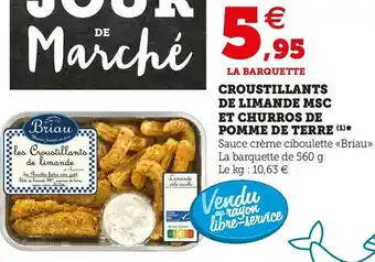 U Express Briau croustillants de limande msc et churros de pomme de terre offre