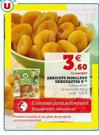 U Express U abricots moelleux denoyautes offre