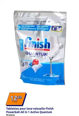 Action Finish - tablettes pour lave-vaisselle powerball all in 1 active quantum offre