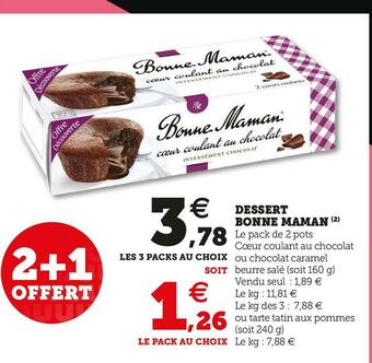U Express Bonne maman dessert offre