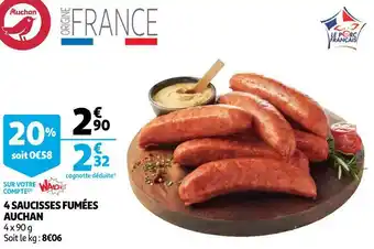 Auchan 4 saucisses fumées