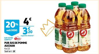 Auchan Auchan pur jus de pomme offre