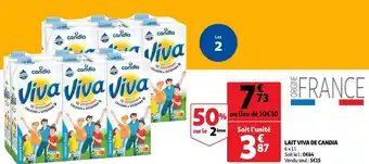 Auchan Candia lait viva de offre