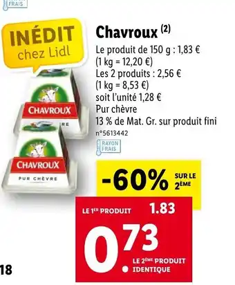 Lidl Chavroux offre
