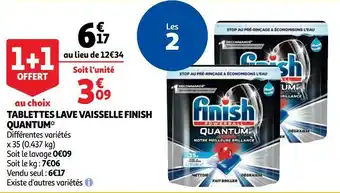 Auchan Finish tablettes lave vaisselle finish quantum* offre