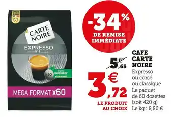 Carte noire café